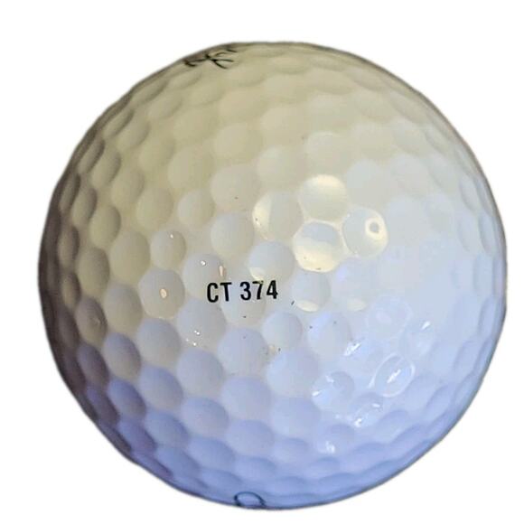 Ping Karsten CT 374 Solid White Collectible Golf Ball 2 No Logo Rare - Picture 5 of 5